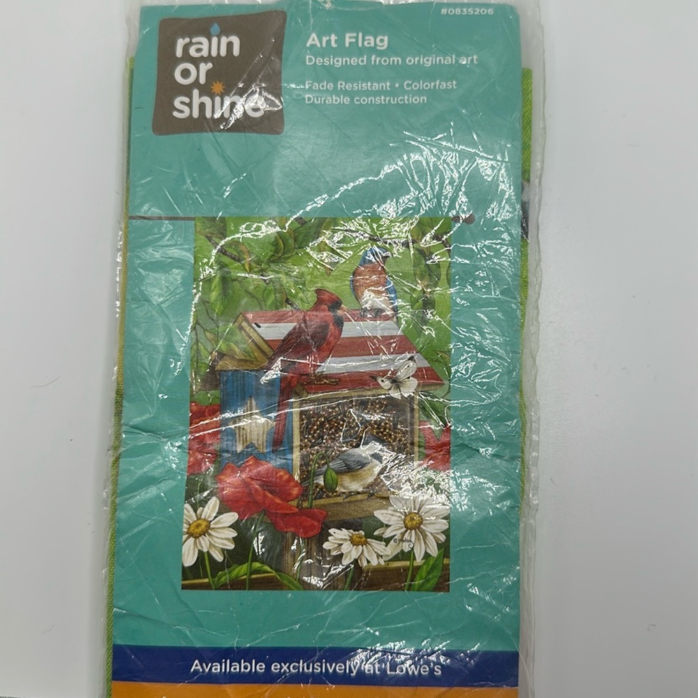 Rain or Shine Art flag large porch flag 28x40” new